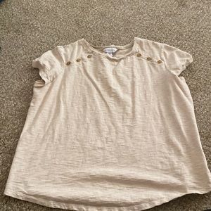 Yellow Striped Liz Claiborne XL blouse